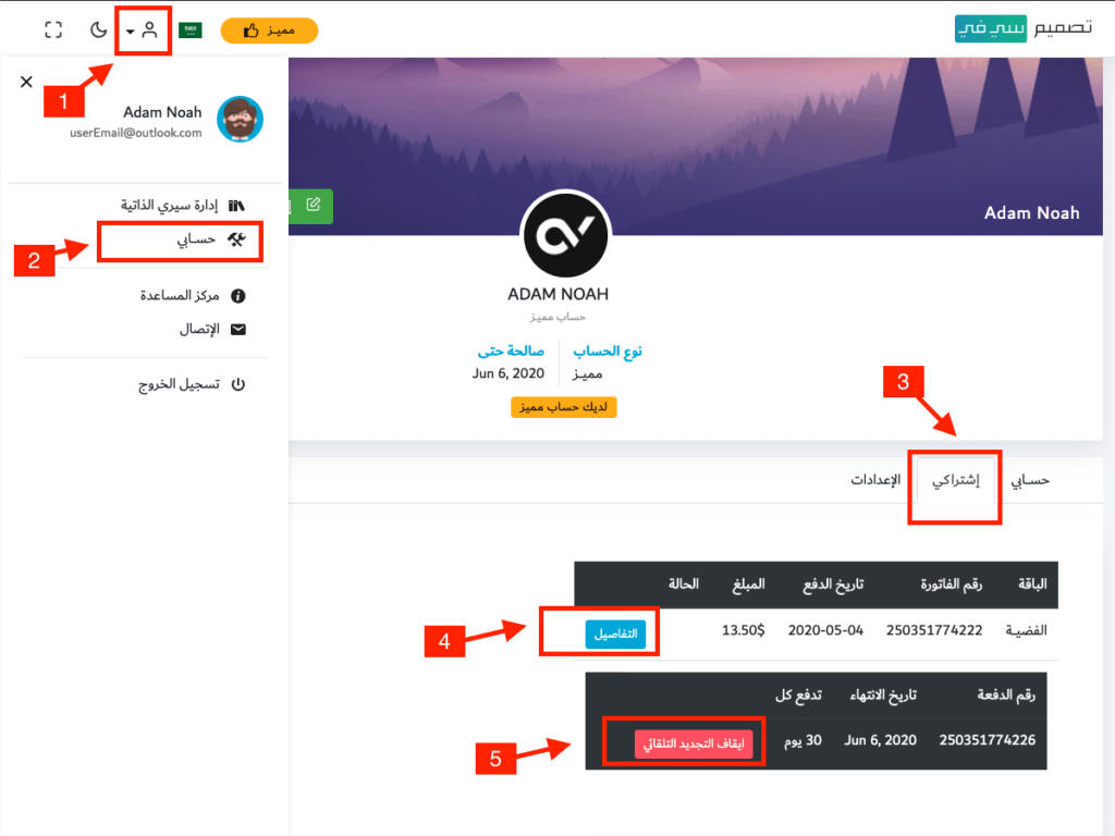 إيقاف خاصية التجديد التلقائي