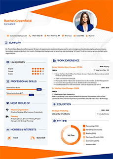 Female profesional Resume Template