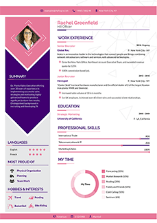 Pink Resume Template