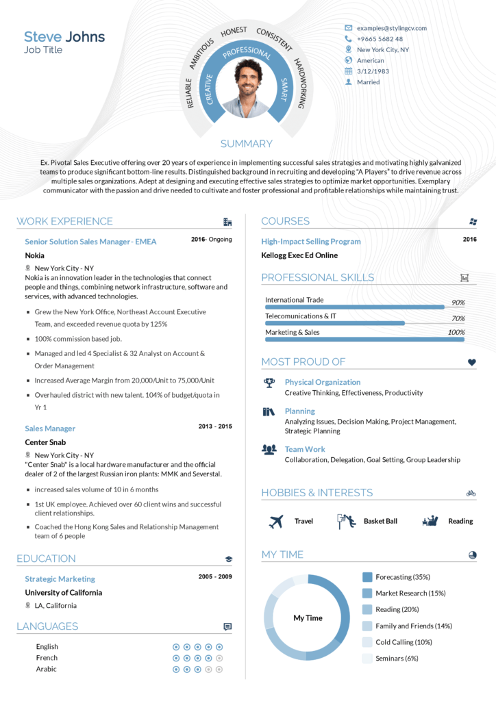 create chronological resume